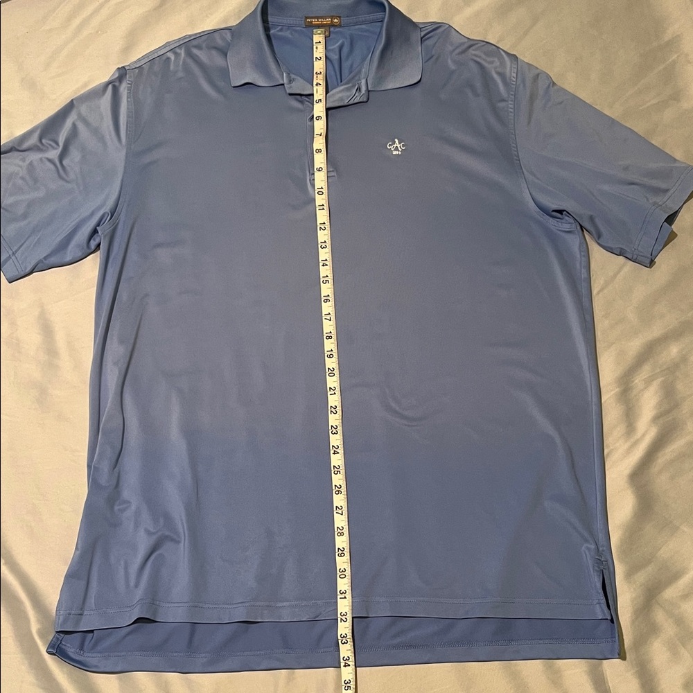 Peter Millar Sky Blue Summer Comfort Polo Shirt Men’s Size XL - Picture 3 of 10